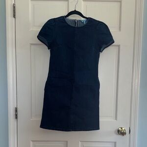Draper James Navy Short-Sleeve Mini Shift Dress